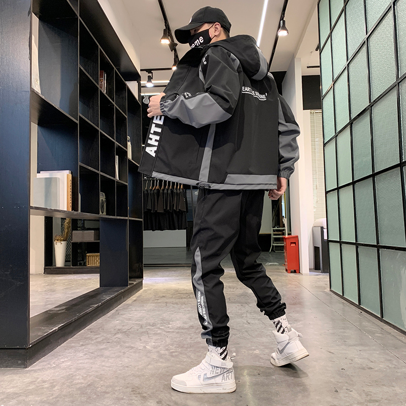 Men's suit new spring casual jacket cool sportswear two piece Japanese suit