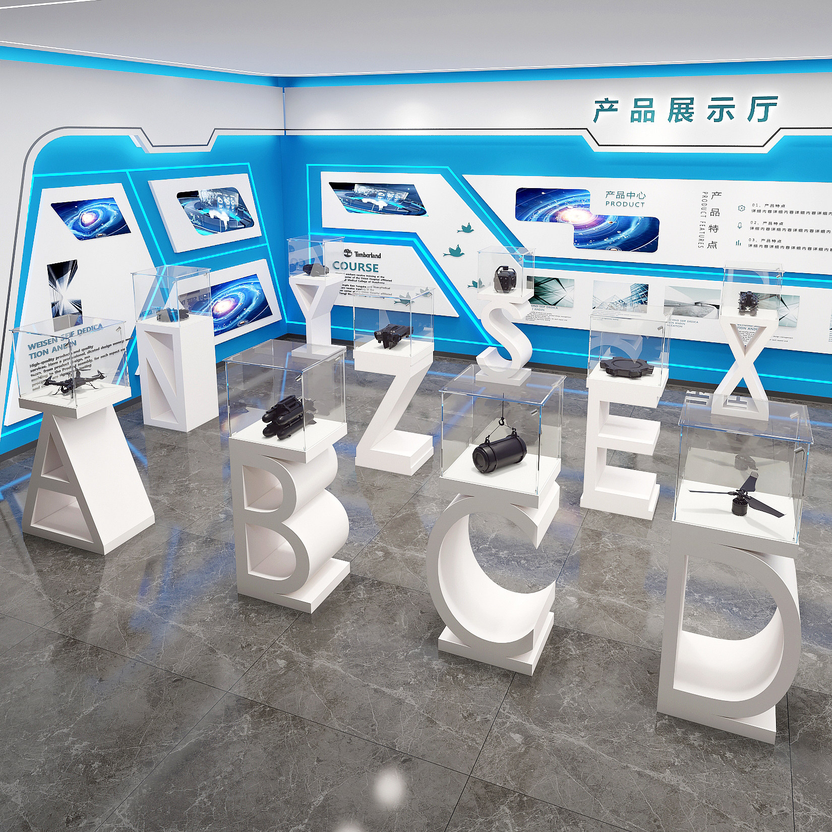 烤漆展示台展会展览陈列柜玻璃展台展示柜个性创意产品中岛柜定制图片