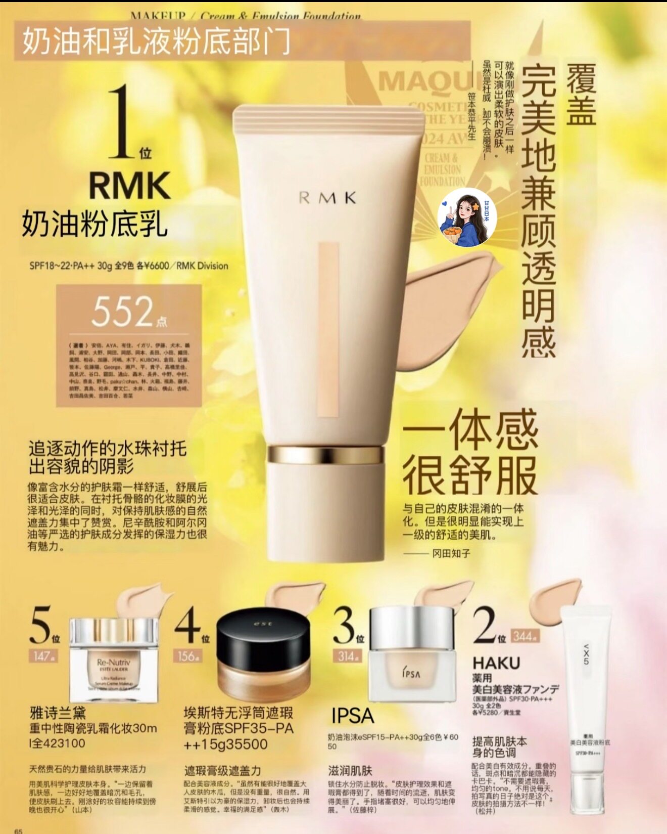 新版～日本专柜RMK2024秋季新品水漾光彩奶油粉底霜保湿光泽 30g