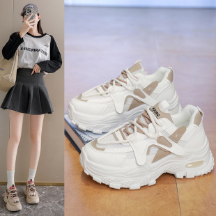 韩版 新款 ins女学生厚底运动跑步增高休闲街拍AK611 老爹鞋 2026春季