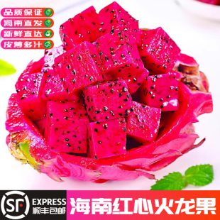 海南三亚红心红肉火龙果新鲜水果金都孕妇新鲜大果顺丰礼盒热袋果