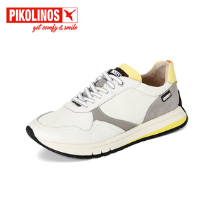 Pikolinos派高雁春季牛皮系带深口拼色运动男鞋PS237402