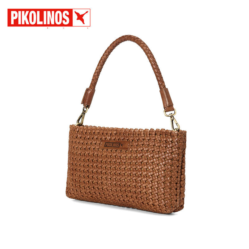 Pikolinos派高雁四季牛皮编织拉链中型单肩休闲纯色女包PC248401,箱包皮具/热销女包/男包,通用款女包,淘宝优惠券,粉丝福利购,淘宝优惠卷