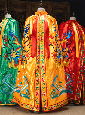 神像披风斗篷菩萨佛像披袍刺绣双龙道家仙家佛堂寺庙还愿披肩衣服