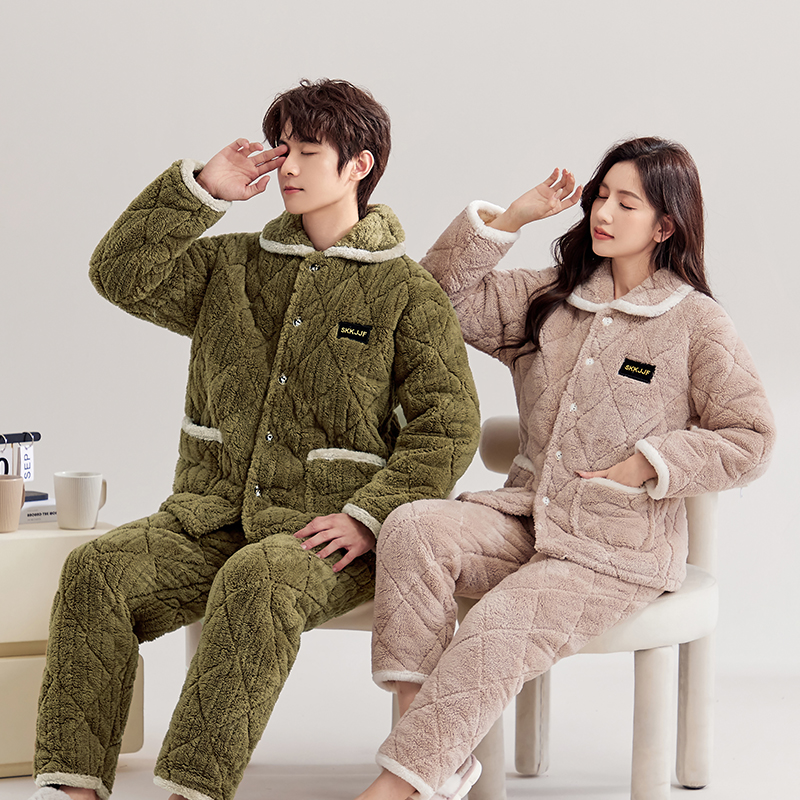 男女通用长毛绒情侣款居家外穿