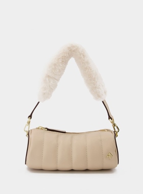 马努 Manu Atelier Mini Padded Cylinder 牛皮迷你圆筒包 23新