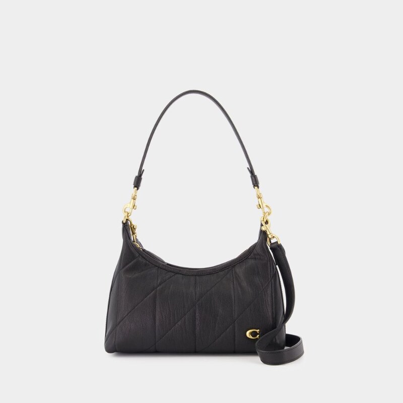 蔻驰 Coach Juliet 25 软绗缝单肩包 - 皮质 - 黑色