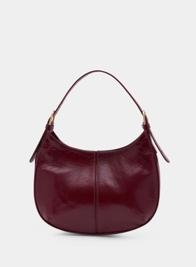 Rouje;Frenchy 单肩包 -皮质-勃艮第酒红色