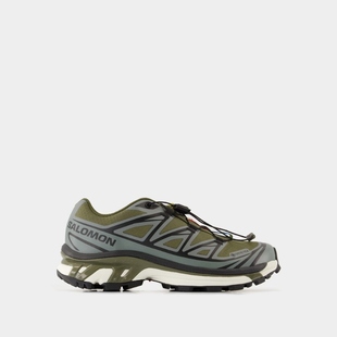 薩洛蒙運動鞋 SALOMON Xt6 Gtx 卡其色專業(yè)訓練低幫跑步鞋