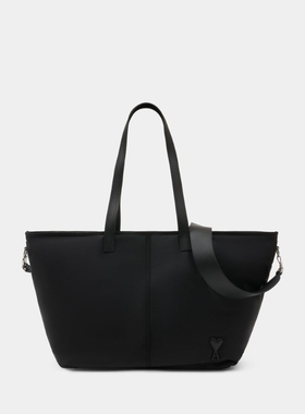 AMI Paris Marcel 小号购物袋 - 合成材质 - 黑色