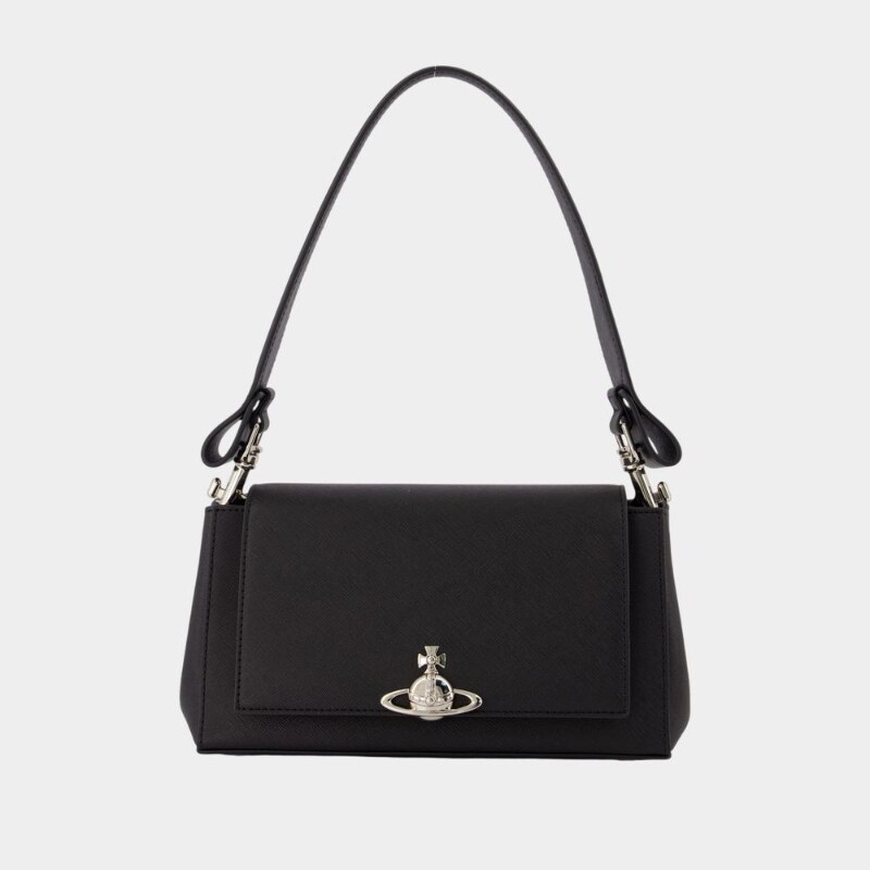 Vivienne Westwood 西太后 Hazel 中号手提包 - 皮质 - 黑色