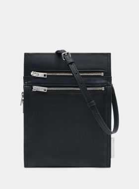 【粉丝专享】亚历山大王 Alexander Wang Axis 斜挎包 - 皮质黑色
