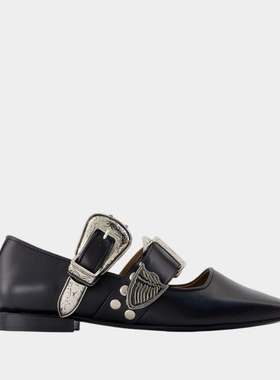 Toga Pulla Aj1408 芭蕾舞鞋 -皮质-黑色