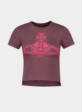 Vivienne Westwood 西太后;Paris Orb Mini Peru' T 恤 -棉质-酒