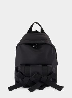 SIMONE ROCHA Bow Front Backpack黑色尼龙双肩背包