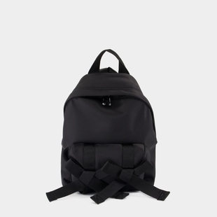 SIMONE ROCHA Bow Front Backpack黑色尼龙双肩背包