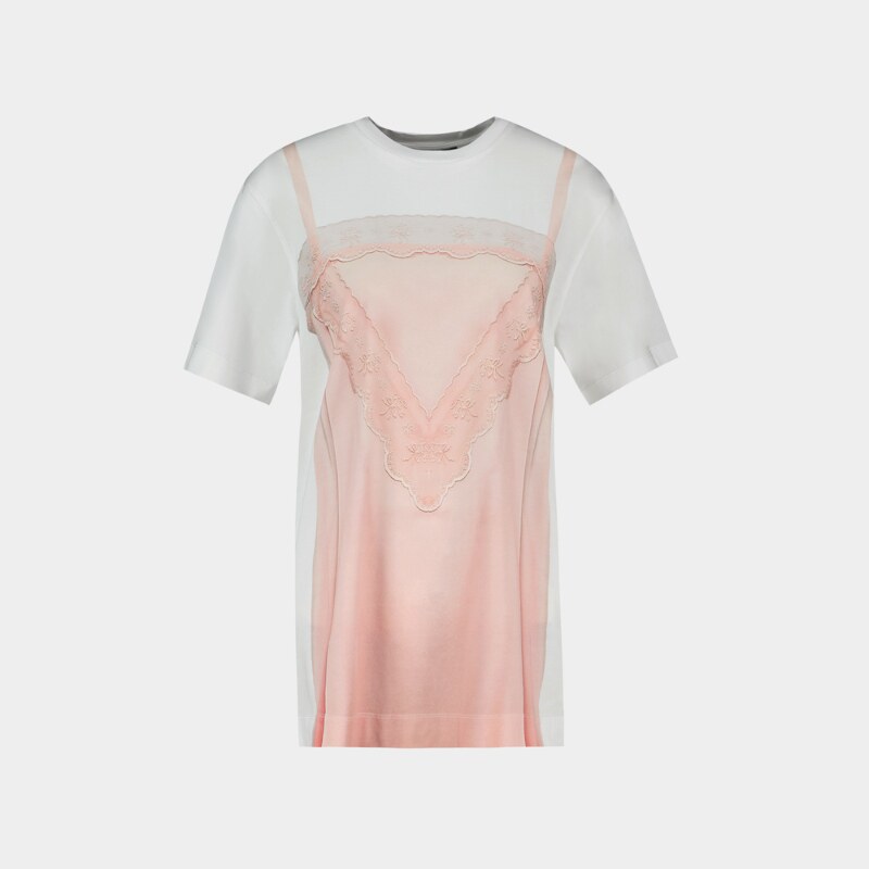 Simone Rocha Simone Rocha 吊带裙错视T恤 - 纯棉 - 白色