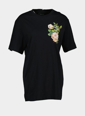SIMONE ROCHA/西蒙娜·罗莎 Rose Banquet T 恤 - 棉质  黑色