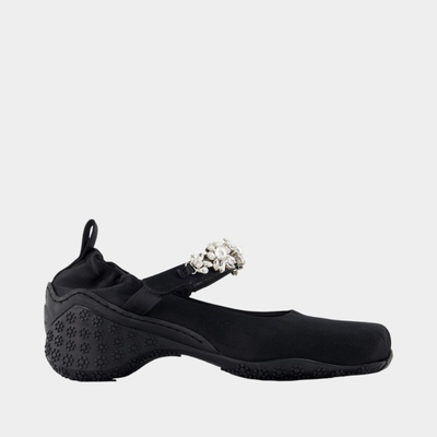 Simone Rocha 芭蕾舞鞋 - 合成革 - 黑色