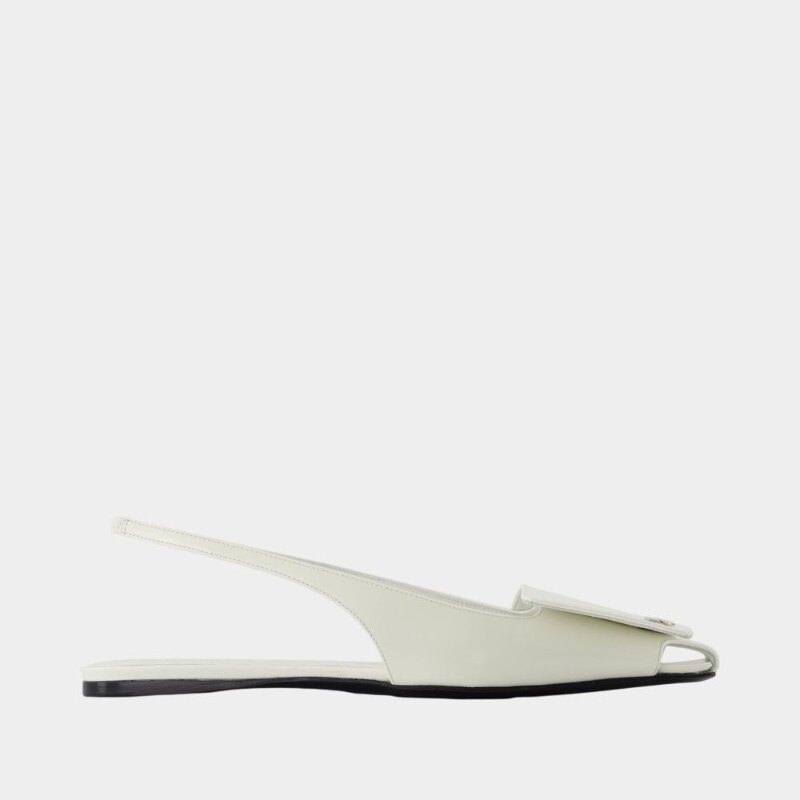 活希源 Courreges Fold 凉鞋 - 皮质 - 白色