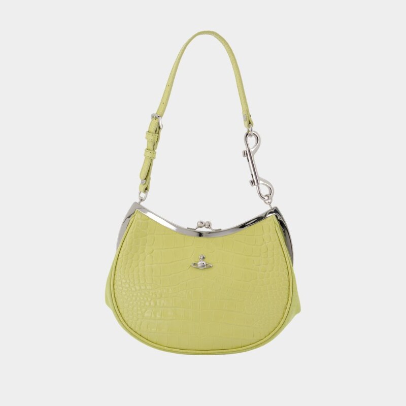 Vivienne Westwood 西太后 Charm Frame手提包 - 皮质 - 绿色