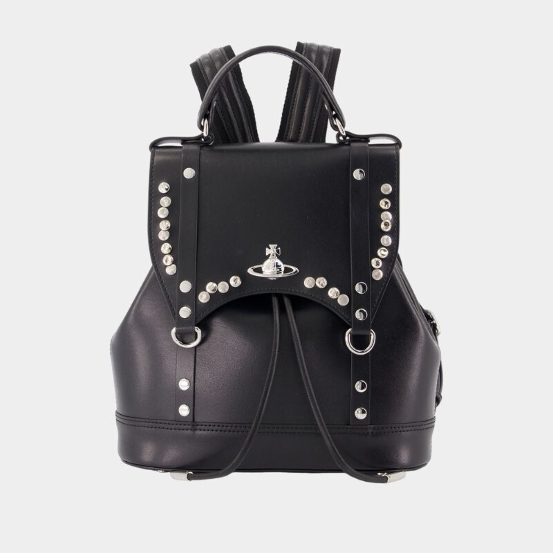 Vivienne Westwood 西太后 Max小号双肩包-皮质-黑色