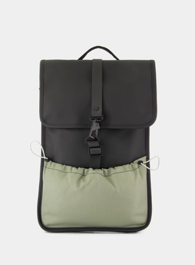 RAINS Mix黑色合成材质双肩背包