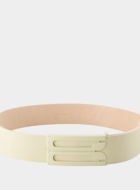 Victoria Beckham Tonal Jumbo 腰带  白色皮质配饰