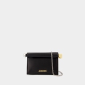 Carré Petite Jacquemus Pochette Rond 皮质 黑色