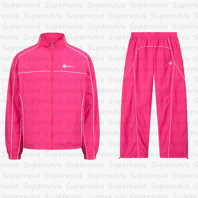 EUROPEAN AND AMERICAN AUTUMN AND WINTER FASHION TREND SPORTSSUITS SIMPLE STYLE STREET FASHION ZIPPER WINDBREAKER SUITS SOLID COLOR COATS MEN AND WOMEN