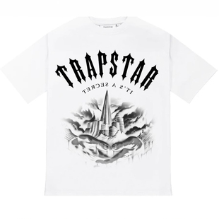 WHITE TEE PRINT 潮牌街头T恤 FLAME 夏季 TRAPSTAR