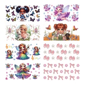 卡通印花彩色logo杯贴水杯贴玻璃贴杯无痕防水水晶标现货装 饰贴纸