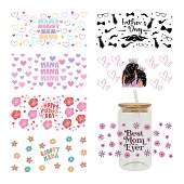 卡通印花彩色logo杯贴水杯贴玻璃贴杯无痕防水水晶标现货装 饰贴纸