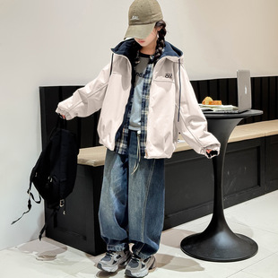 新款女童加绒外套秋冬款2025儿童女孩超好看的大童加厚双面穿洋气