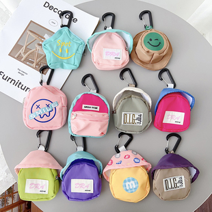 新款创意蘑菇帽零钱包高级感网红手机挂绳短款耳机钥匙收纳小包包结实耐用手腕带短绳户外便携水杯手提短挂链