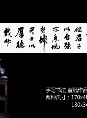 宣纸天行健君子自强不息书法作品