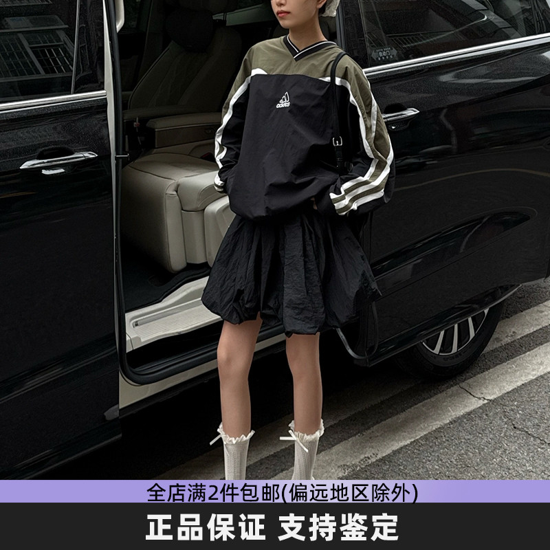 阿迪达斯复古拼接撞色宽松卫衣