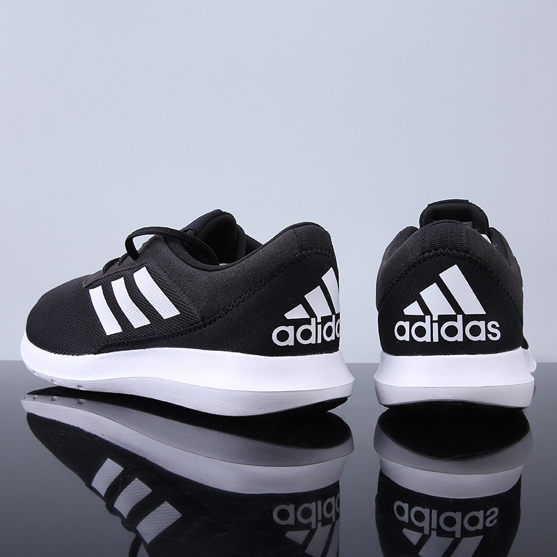 Adidas阿迪达斯正品男鞋2026夏季黑色经典透气通勤轻便运动跑步鞋