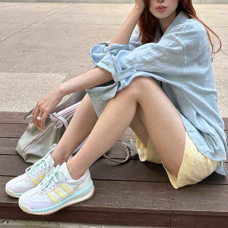 正品Adidas阿迪达斯三叶草SL72爆米花底缓震透气运动休闲鞋JR8088
