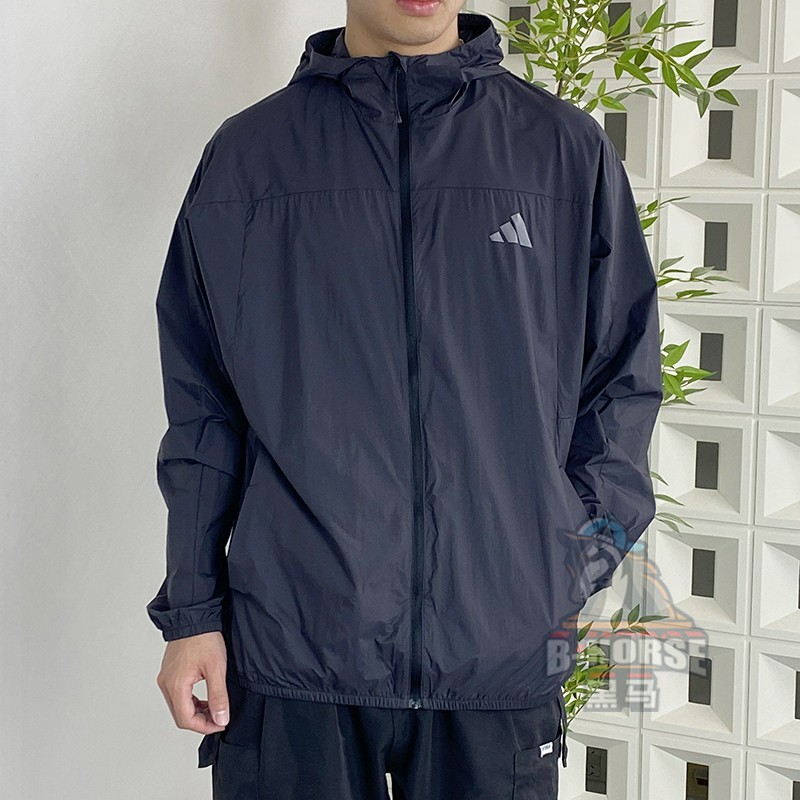 Adidas阿迪达斯外套男2026夏季新款薄款透气连帽运动梭织夹克上衣