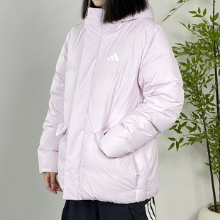 ADIDAS阿迪达斯羽绒服女初中生短款连帽保加厚新款上衣正品KG5509