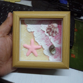 高级感DIY立体肌理画螺贝创意挂画摆台圣诞节礼物送家人朋友摆件