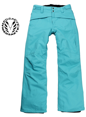MEDSAEYE湖蓝绿色加棉女款双板滑雪裤