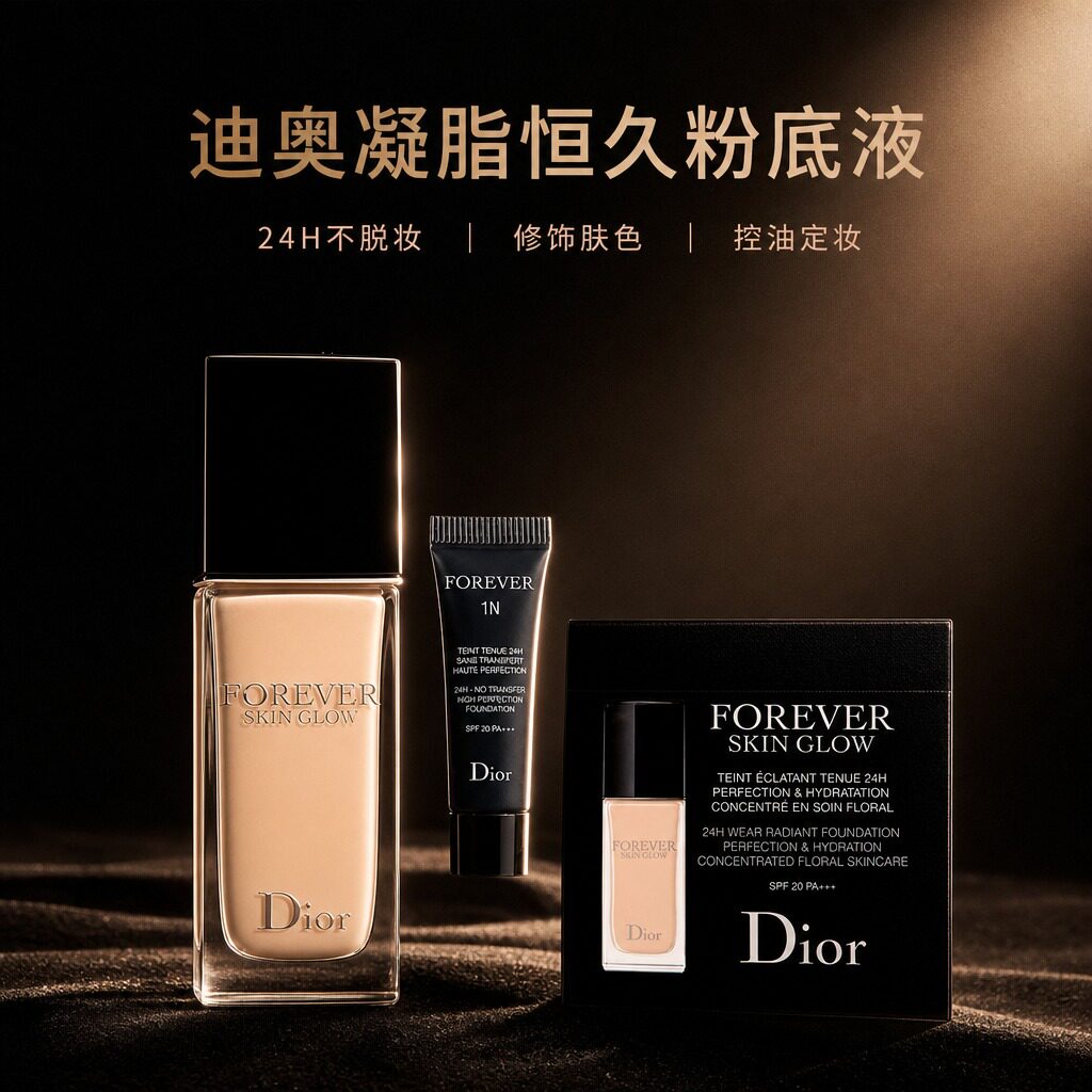 迪奥粉底液小样凝脂恒久锁妆持久控油不脱妆dior2026新版滋润遮暇图片