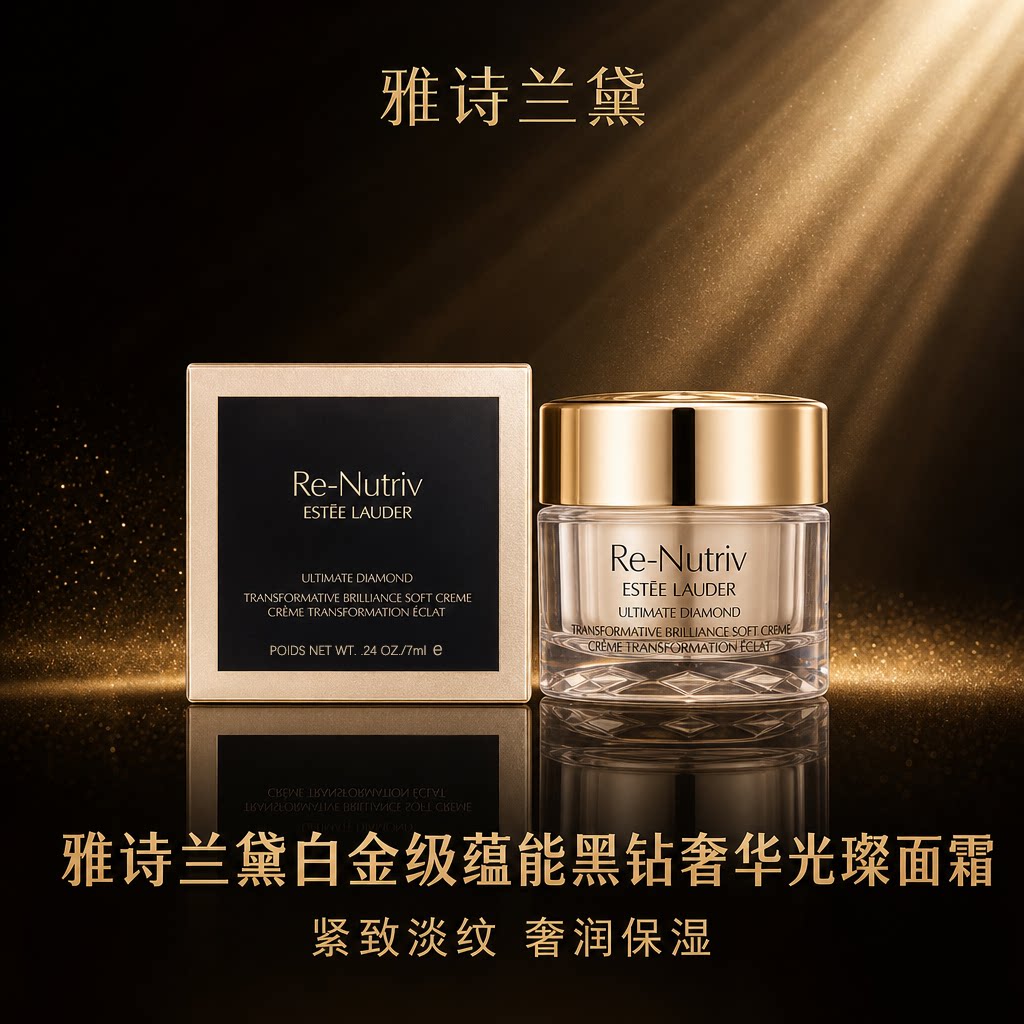 雅诗兰黛白金级蕴能黑钻奢华光璨面霜7ml中小样保湿 抗皱紧致滋润