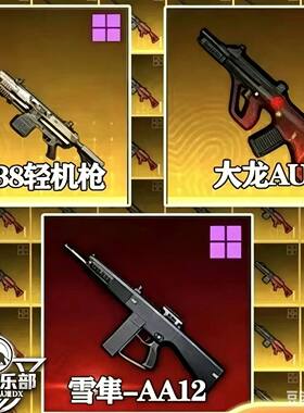 和平精英地铁逃装备出售四词条大龙轩辕AUG/M4精致空心枪机背刺