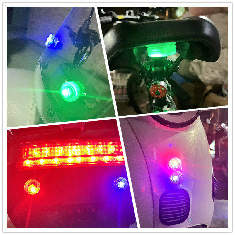电动车鬼火改装配件震动爆闪灯踏板125摩托车警示灯led爆闪尾灯泡