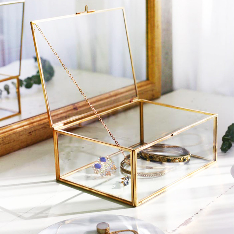 Northern Europe Jewelry box Metal Glass Jewelry box ins Spend eternity Jewelry box Glass jewelry storage box Jewelry Boxin the Storage consolidation , Home Storage appliances , Storage Box , Jewelry Box  category - from Buy2taobao.com to provide professional Taobao agent buy service