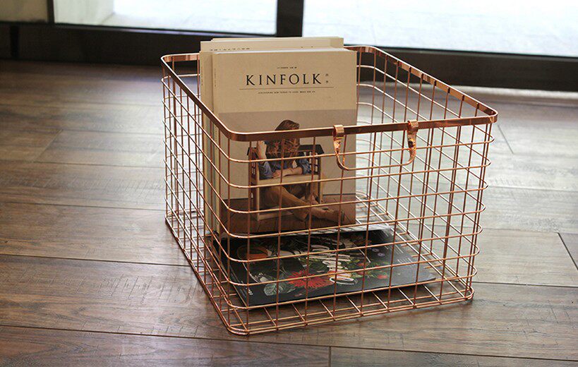 Northern Europe golden Rose Gold Iron art Metal Storage basket ins Storage basket desktop Storage baskets Dirty clothes Debris basketin the Storage consolidation , Home Storage appliances , Storage box , Storage box  category - from Buy2taobao.com to provide professional Taobao agent buy service