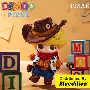 POPMART泡泡玛特DIMOO WORLD x PIXAR皮克斯联名搪胶毛绒挂件盲盒